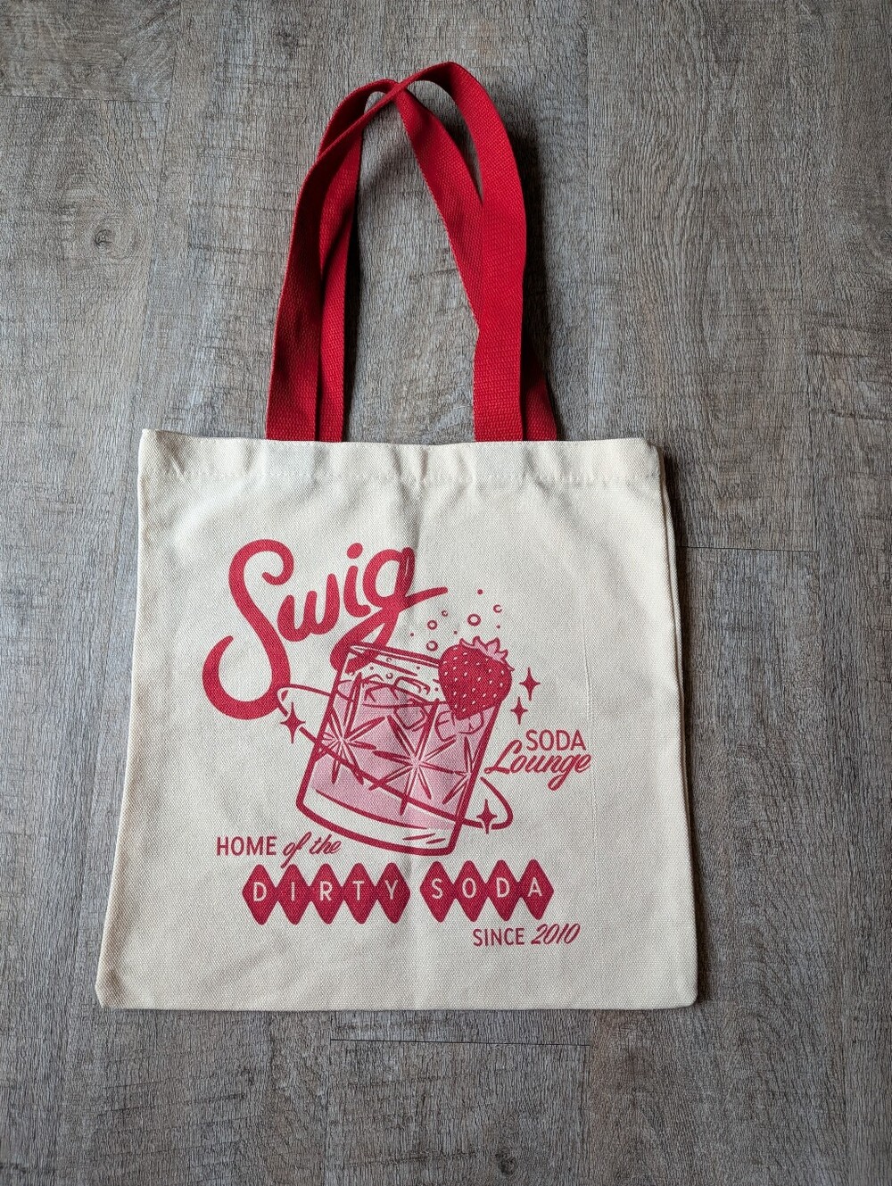 NWOT Swig Soda Lounge Dirty Soda Retro Style Tote Bag Unisex